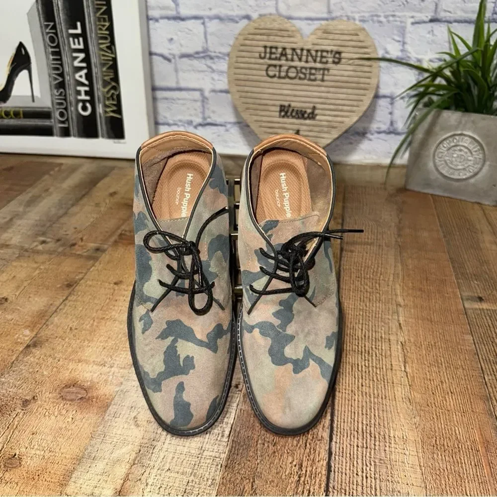 Men's HUSH PUPPIES Bounce, Davis Chukka Boot Camouflage Size 9